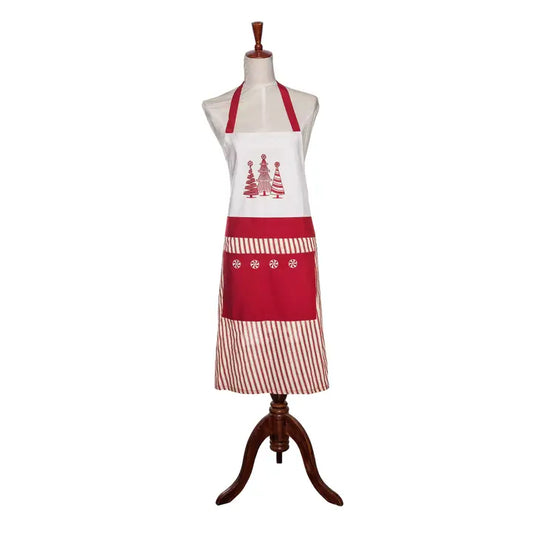 Christmas Peppermint Forest Women's Red Apron