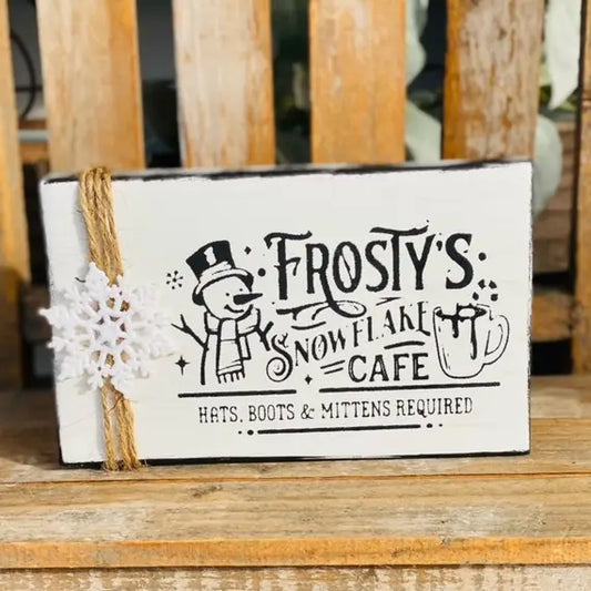 Frosty's Snowflake Cafe Sign