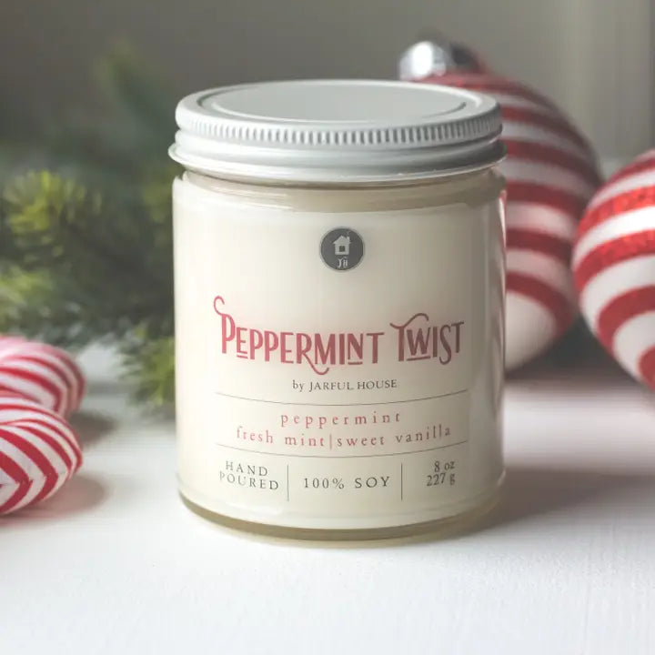 Peppermint Twist Christmas Soy Candle