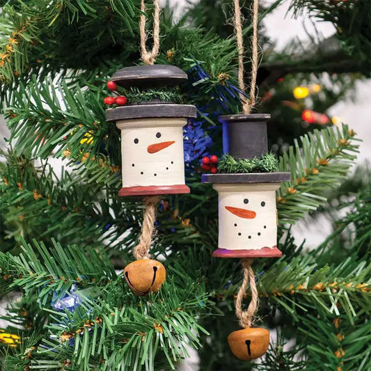 Spool Snowman Ornament