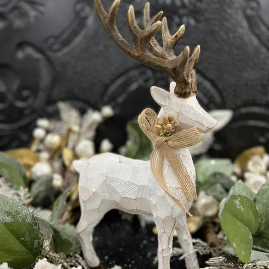 Standing Crackle Resin Deer